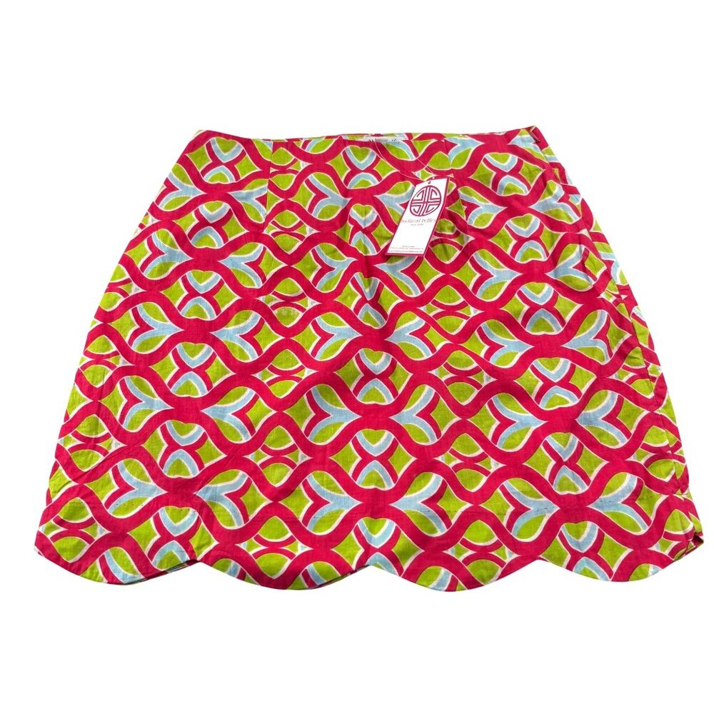 Buckhead Betties Cotton‎ Scallop Hem Skirt S